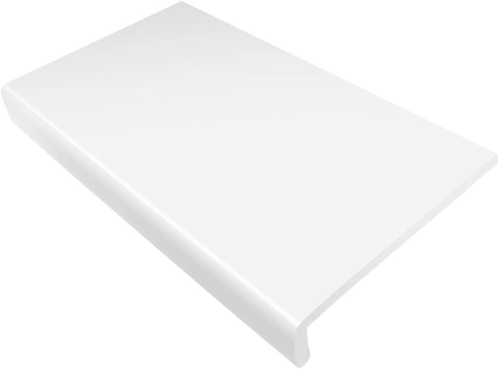 White UPVC Window Board Cill Cover 2m Long 9mm Thick Plastic Window Sill Capping (200mm Depth)