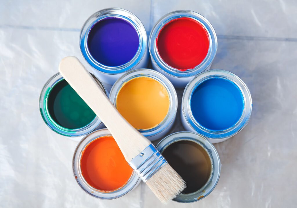 Composition with Cans of Paints, Closeup