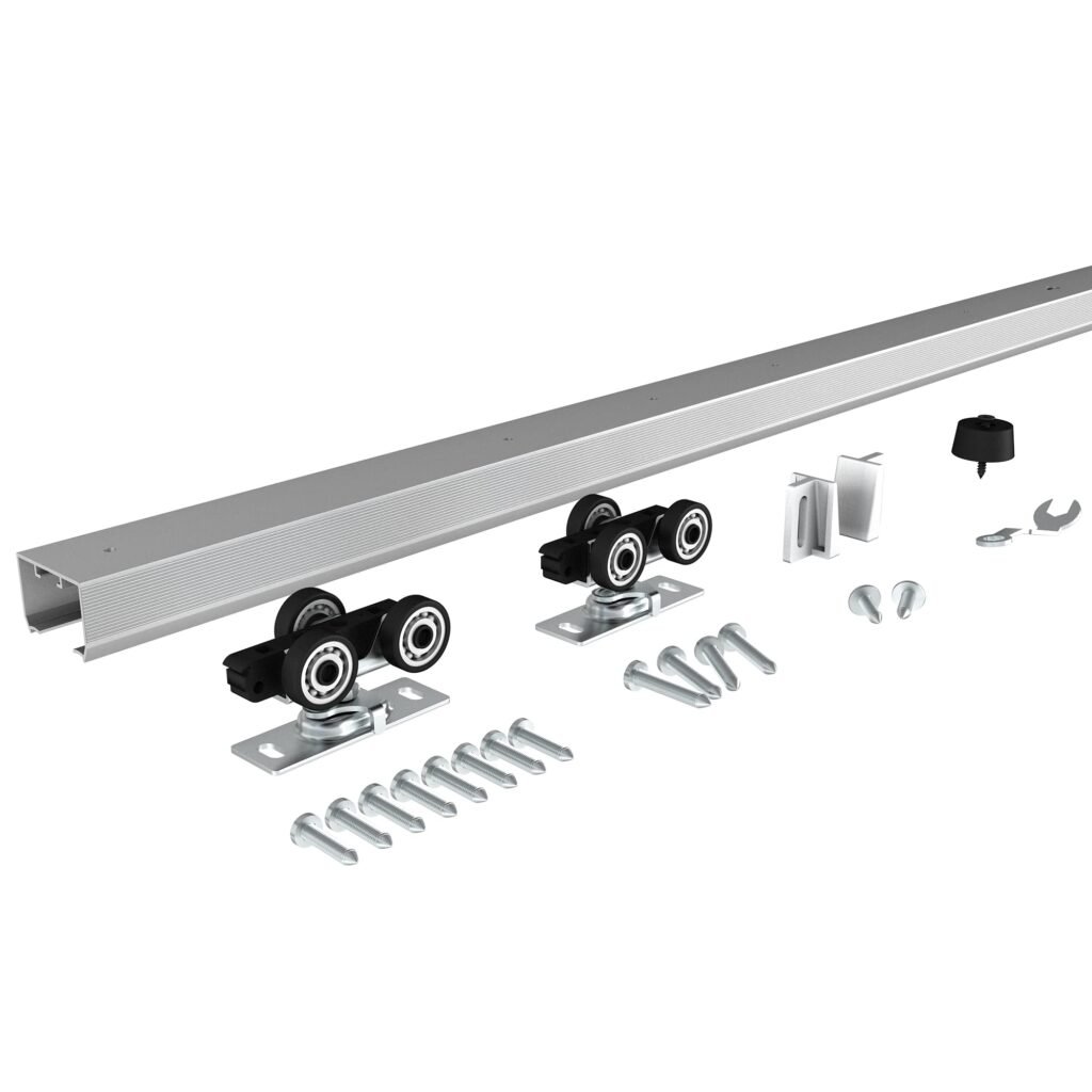 JUBEST Commercial Grade Pocket Door Hardware and Track Set